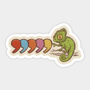 Comma Chameleon Sticker